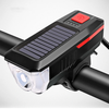 Bike Light Set And Horn Solar Powered USB Rechargeable 4 Mode Bicycle Headlight Taillight Combinations Front Back Light