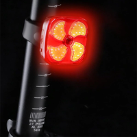 Bike Taillight Super Brightness 500mAh Battery Waterproof 6 Light Modes Type-C Rear Light for Night Cycling