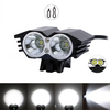 BIKIGHT 2400Lm Super Brightness Bike Headlight 2 LED Lamp Bead IPX65 Waterproof 4 Light Modes USB Chargeable Aluminum Al