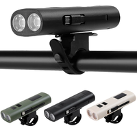 BIKIGHT 400LM 3000mAh Type-C Charging Bicycle Headlight 3 Gears COB Side Light Battery Level Display Waterproof Power Ba