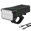 BIKIGHT 8 LED Bike Headlight 900Lm Brightness Dual Distance Beams 4000mAh Battery USB Rechargeable IPX6 Waterproof Rotat