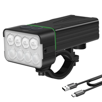 BIKIGHT 8 LED Bike Headlight 900Lm Brightness Dual Distance Beams 4000mAh Battery USB Rechargeable IPX6 Waterproof Rotat