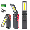 Bikight Adjustable Bright Magnetic LED Work Light for Car Repair USB Foldable Dimming COB Flashlight Lamps