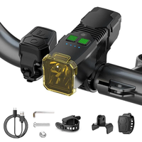 BIKIGHT B4 120dB Tweeter Anti-Fog Bicycle Headlight Smart Light Sensing Digital Display Wireless Remote Control Bike Lig