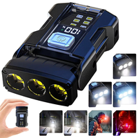 Bikight COB+SMD LED Super Bright Flashlight USB Charging Portable Camping Lantern Power Display Mini Emergency Lantern f