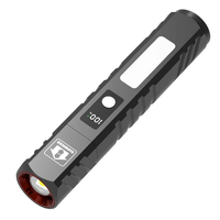 Bikight HT-11 Rechargeable Zoomable Tactical Flashlight with LED Power Display Three Light Sources 500m Beam Magnetic Wa