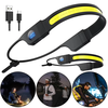 Bikight LED+COB 3 Modes COB Running Headlamp USB Rechargeable Power Dispaly Waterproof Headlight Head Torch for Camping