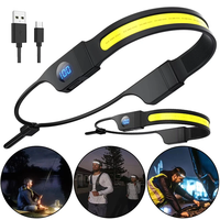 Bikight LED+COB 3 Modes COB Running Headlamp USB Rechargeable Power Dispaly Waterproof Headlight Head Torch for Camping