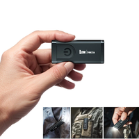 BIKIGHT Mini Keychain Alarm Flashlight 100dB Buzzer Hook Loop Mount Multi Mode LED Light for Emergency Safety Outdoor