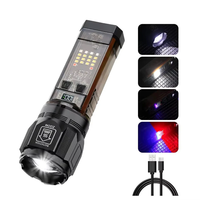 Bikight Multi-function Solar LED Flashlight Telescopic Zoom Torch 6 Modes Light Outdoor Emergency Power Bank LED Solar L