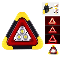BIKIGHT Solar Emergency Triangular Roadside Warning Light USB Super Bright LED Work Lights for Car Repairing Camping Hik