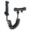 Black Bidet Spray Stainless Steel Toilet Hand Shower Head Intimate Hygiene Wall Seat Bathroom Set
