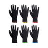 Black Nylon PU Coated Gloves Non Slip Breathable Working Gloves Lightweight Machine Washable for Gardening Woodworking F