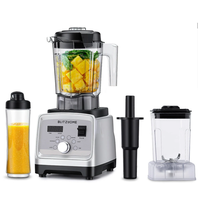BlitzHome® BH-228C Professional 1600W Countertop Blender 6-Leaf Blade 6 Programs Smoothie & Ice Crushing Blender with 2L