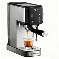 BlitzHome® CM5105 Semi-Automatic Espresso Coffee Machine 20Bar 1350W with Touchscreen Control Cup Warmer 1L Removable Wa