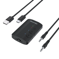 BlitzMax BM-LE505 bluetooth Adapter bluetooth Transmitter Receiver 2 in 1 Mini Wireless with 3.5mm Audio Cable Dual Link
