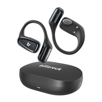 BlitzRock BR-CT3 Mini Open Ear Headphone bluetooth 5.4 Wireless Earphone Light Comfortable Ear Hooks Clear Call IPX7 Wat
