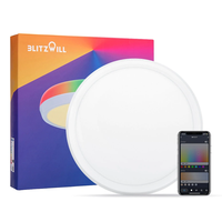 BlitzWill® BW-CLT1 LED Smart Ceiling Light 30cm with Main Light and RGB Atmosphere Light 2700-6500K Adjustable Temperatu