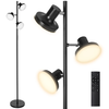 BlitzWill® BWL-FL3 36W 3-Head Floor Lamp 2500LM 2700~6500K Color Temperature 10-Level Brightness Dimmable Magnetic Remot