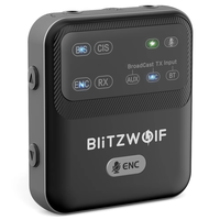 BlitzWolf® BW-LE523 2 in 1 Audio Adapter Bluetooth V6.0 Receiver Transmitter Clip-on Design AAC LC3 ENC Wireless Broadca
