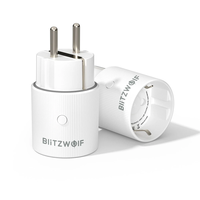 BlitzWolf® BW-SHP16 16A 3500W WiFi Smart Plug Socket with RGB Lighting Energy Monitoring Power Failure Memory App & Voic