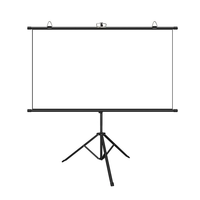 BlitzWolf BW-VS12 Portable Projector Screen with Tripod Stand 60/84/100/120 Inch 16:9/4:3 Format 4K HD 3D Compatible Qui