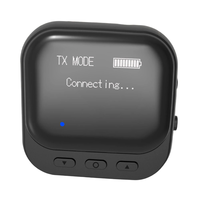 Bluetooth 5.2 Receiver Transmitter 2 in 1 RX TX Mode Low Latency LED Display Dual Device Pairing 300mAh Battery for Car