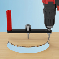 BOHAN Adjustable Circle Cutter 50-210mm Aluminum Alloy Hole Saw with Cobalt Steel Milling Cutter for Wood Metal Drywall