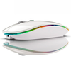 BOW RGB 2.4G+Bluetooth Wireless Mouse Backlight Jiggler Mouse Rechargeable Silent Ergonomic Mice for iPad Laptop Compute