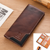 BULLCAPTAIN Genuine Leather Men’s Long Wallet Large-capacity Coin Purse RFID Blocking Credit Card Holder Multifunctional