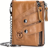 BULLCAPTAIN Genuine Leather Men