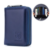 BULLCAPTAIN Genuine Leather Wallet for Men Multi Card Slot ID & Credit Card Bag Rfid Protection Card Holder Multifunctio