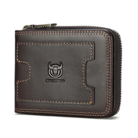 BULLCAPTAIN Genuine Leather Zippered Men