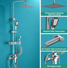 BVSOIVIA G3/4" Bathroom Shower Faucet Rainfall Shower Hot Cold Water Mixer Bidet Faucet Shower Shelf For Bathroom