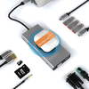 BX13V 13-in-1 USB-C Hub Docking Station USB Adapter with USB3.0*2 / USB2.0 *2 / USB-C PD / HD / RJ45 / VGA / TF / SD / 3
