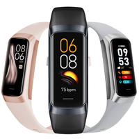 C60 1.1inch AMOLED Display Heart Rate Blood Pressure Blood Oxygen Monitor Body Temperature Record Sleep Monitoring Multi