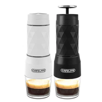 CAFELFFE 3 -in-1 Portable Coffee Machine Hot/Cold Water Manual Espresso Maker For Capsule & Ground Hand Press Brewer Hik