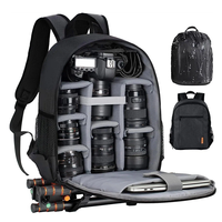 Camera Backpack Bag with Waterproof Cover Multi-Compartment Design for Camera Accessories Laptop Tripod Strap Outdoor Ph