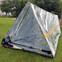 Camping Sun Protection Space Blanket Foldable EmergencyTent Survival Insulation Blanket Sleeping Bag,  Lightweight Waterp
