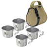 CAMPINGMOON Sierra Cups Set 160ml/210ml Stainless Steel Sierra Cup Picnic Tableware Portable Hiking Camping Cup Picnic C
