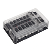 Car Boat Fuses Block 12 Way LED Fuses Junction Box Blades Fuses Terminal Box 12V/24V