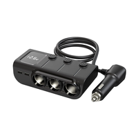 Car Charger with 3 USB Ports PD Fast Charging Independent Switch PD Smart Fast Charging 120W Converter Charger