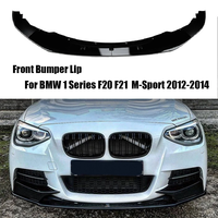 Car Front Bumper Lip Spoiler Splitter Glossy Black for BMW 1 Series F20 F21Early M-Sport 2012-2014
