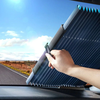 Car Front Windshield Sunshade Curtain Summer Heat Insulation Retractable Front Rear Window Sunshade Protector UV Reflect