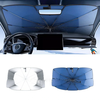 Car Front Windshield Sunshade V-Neck Foldable Umbrella Reflective Sunshade For Vehicles Blocking UV Sunshade Summer Keep
