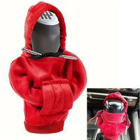 Car Gear Shift Cover Mini Hoodie Shift Knob Cover Fashionable Mini Hooded Sports Shirt Manual Handle Winter Warm Gear Kn