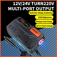 Car Inverter 12V 24V To 220V Car Booster Charging Truck Household Socket Power Conversion Multi-function Vehicle Inverte