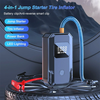 Car Jump Starter with Air Compressor Portable Booster Charger 1200A Powerful Battery Starting Device with Flashlight Tir