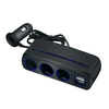 Car Mobile Phone Universal Charger Double Head Usb Port Car One Tow Two Split Lighter Plug 3 Holes