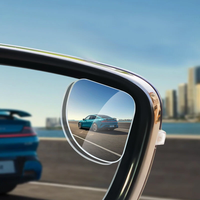 Car Rearview Mirror 360° Car Blind Spot Mirror Glass Car Small Round Mirror Ultra-Clear Wide-View Reversing Auxiliary Mi